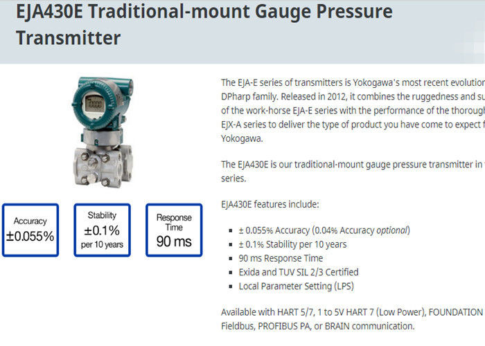 EJA430E Traditional Mount Differential Pressure Transmitter From Japan Original