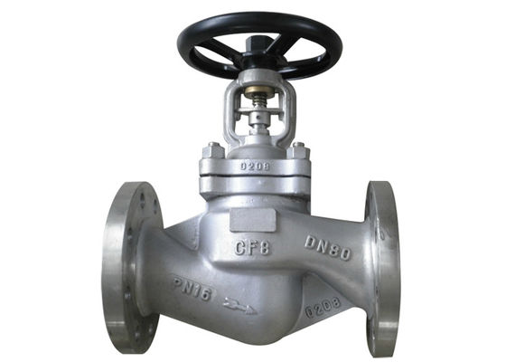 4 Inch Stainless Steel Globe Valve GS C25 DIN PN16 PN25 Air Steam Bellows Seal