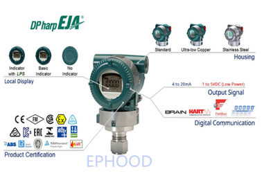 EJA530E In Line Mount Differential Pressure Transmitter 90 Ms Response Time