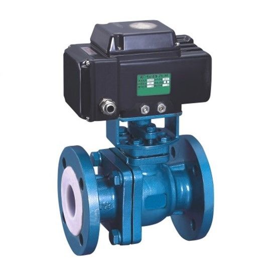 Thread Connection Electric Motor Operated Valve Fluorine Lined Ball Valve
