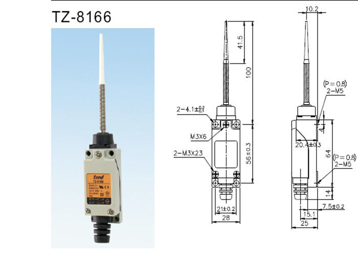 Tend TZ-8166 Model Rigid Tend Brand Limit Switch Nylon Type With Double Spring Mechanism