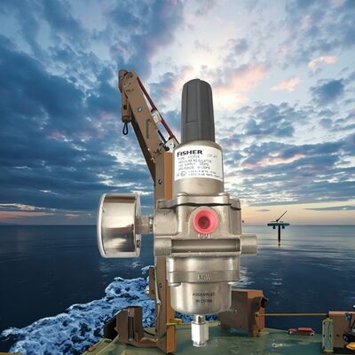 Fisher Gas Regulator with Stainless Steel Body and 250psi Inlet Pressure for Offshore Applications