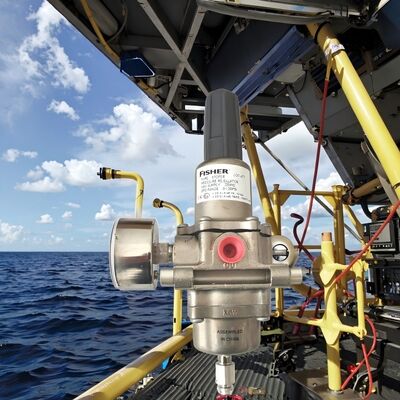 Fisher Gas Regulator with Stainless Steel Body and 250psi Inlet Pressure for Offshore Applications