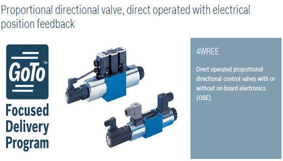 Pneumatic Rexroth Solenoid Valve With Integrated Electronics 4WREE 6E16-24G24K31-A1V-655