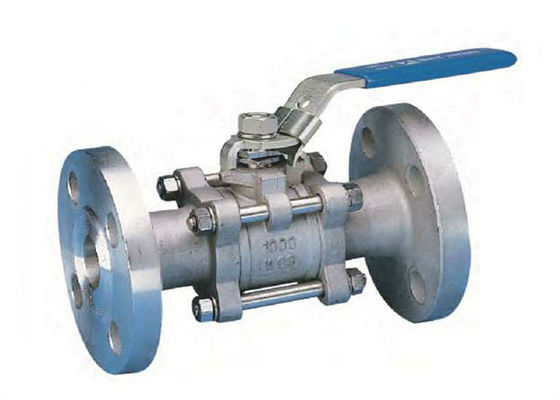 3 PC Flanged End Stainless Steel Threaded Ball Valve Spring Loaded Ball Valve