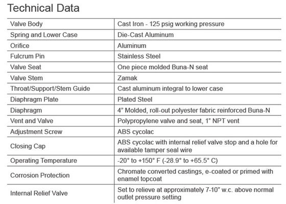 Domestic Two Stage Gas Regulator High Precision Durable Cast Iron Body Sensus 496 Model