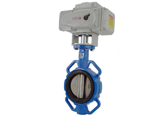 Water Sewage Electric Motor Operated Valve Half Shaft Wafer Type