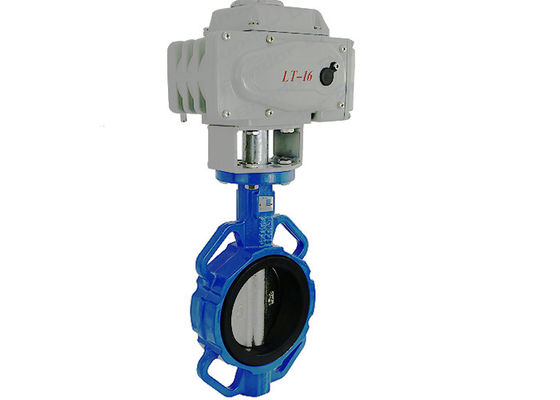 Water Sewage Electric Motor Operated Valve Half Shaft Wafer Type